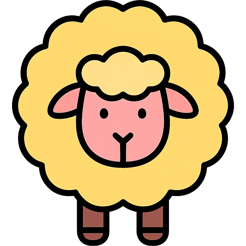 colored sheep icon emoji