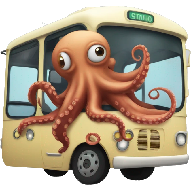 octopus in a omnibus emoji