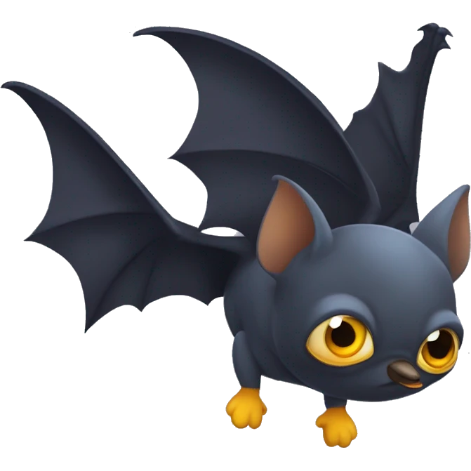 Fledermaus mit gehobenem Flügel  emoji