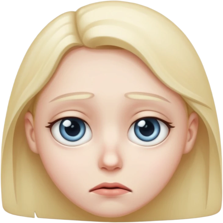 A sad face but mesmerizing  emoji