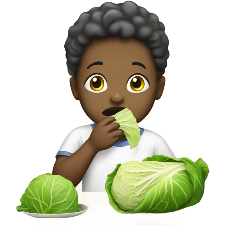 The child eats cabbage emoji
