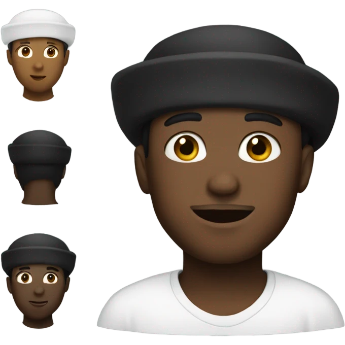 black man with a black bonnet on emoji