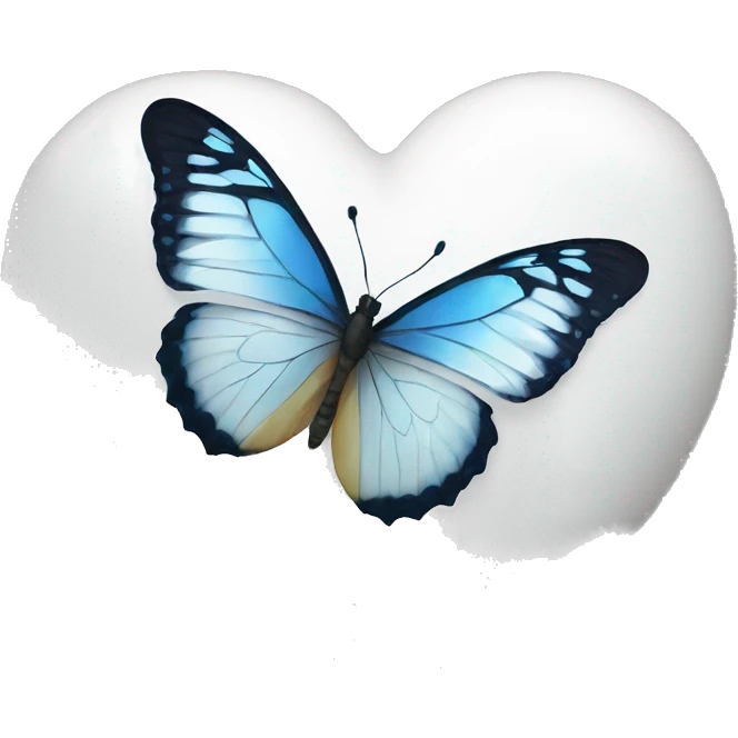 White heart with butterfly  emoji