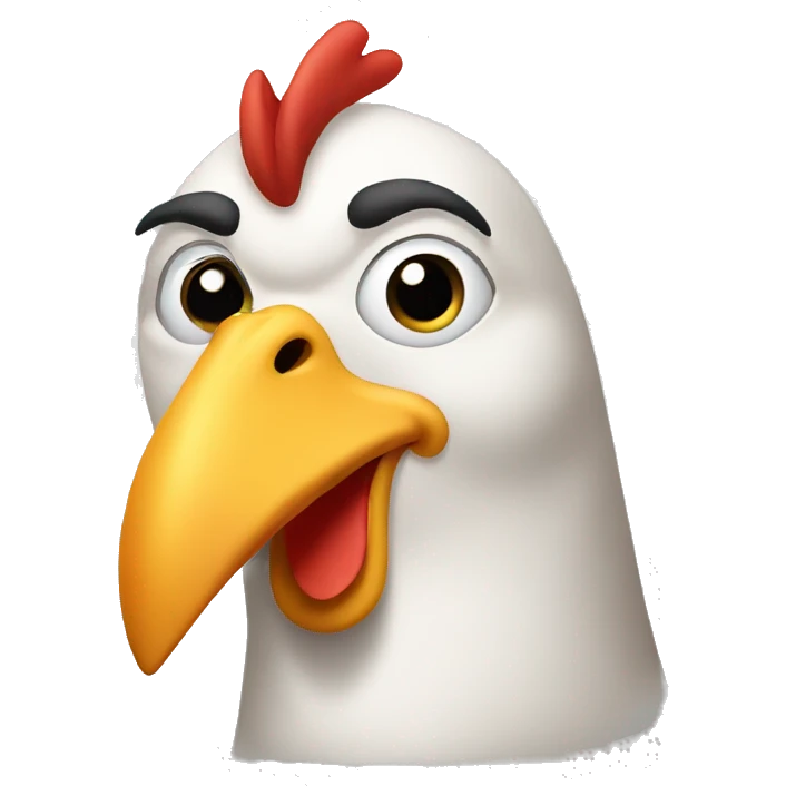 asian chicken with long mustash emoji