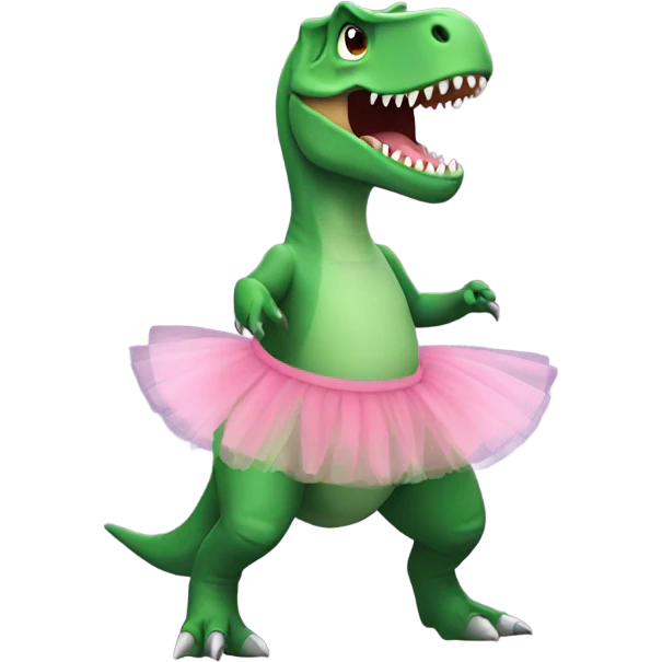 T-Rex en tutu emoji