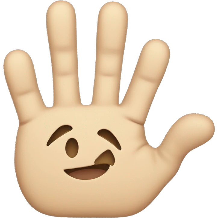 Smiling face tearing up with index fingers touching emoji