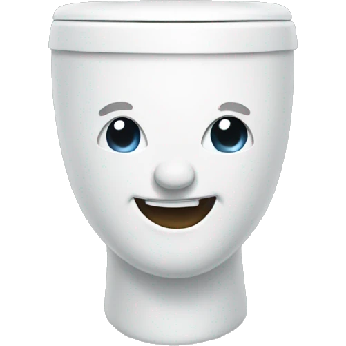 toilet with head of a man grinning emoji