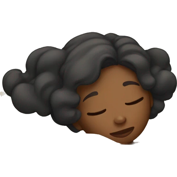 Black girl sleeping with blanket emoji
