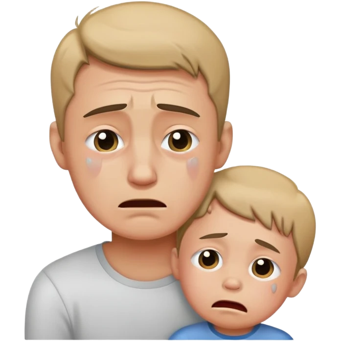 crying man in a child's body emoji