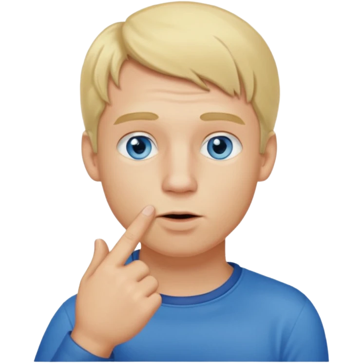 Generate a Dutchman holding his finger to his mouth. Like a secret. PNG on a transparent background. emoji