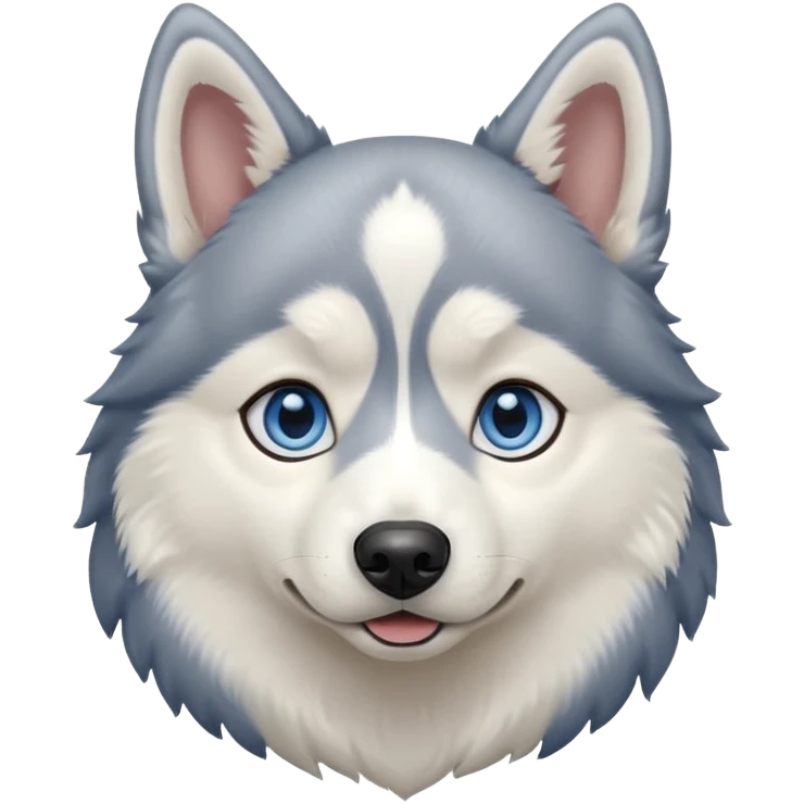 Husky mix dog with blue eyes and floppy ears emoji