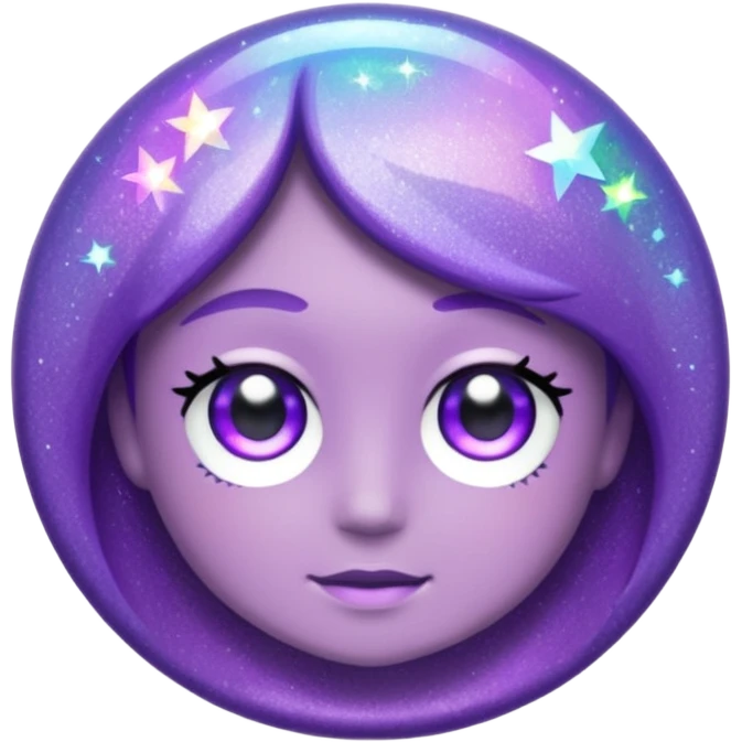 Glitter Purple and Cian Mark Check Verify emoji