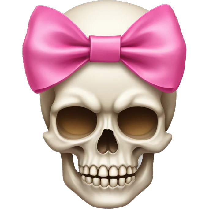 Skull with a pink bow emoji