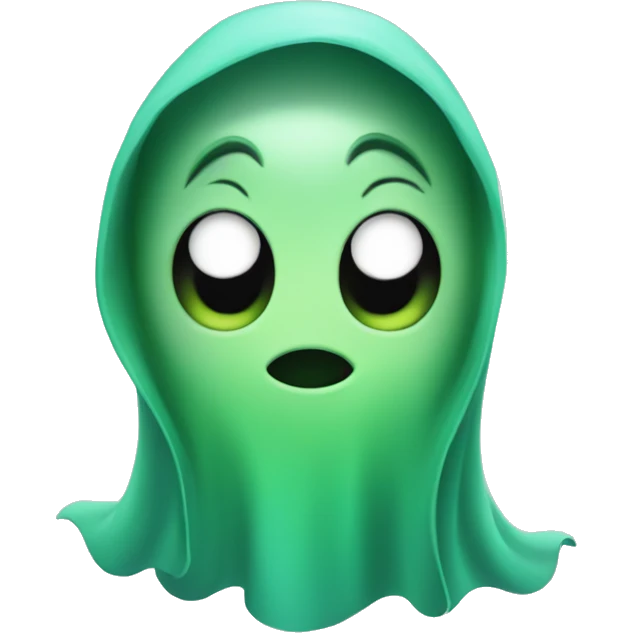 Cute green ghost in Disney style  emoji