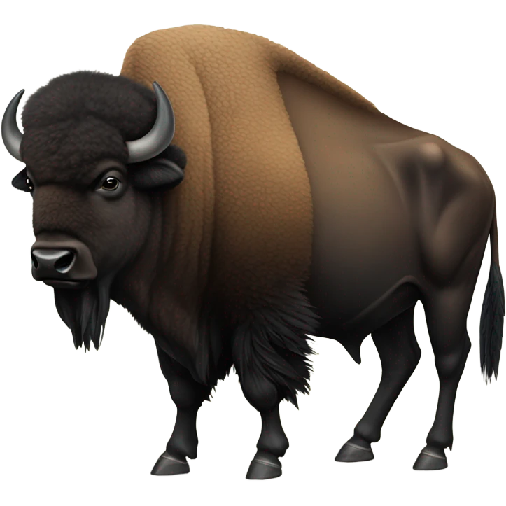 American bison basing a black crow emoji