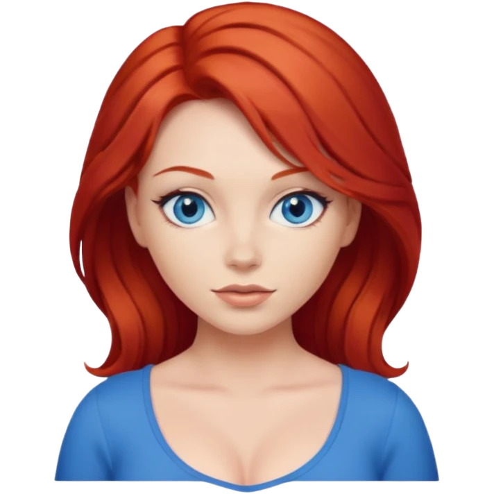 Big booty Pawg with red hair and blue eyes emoji