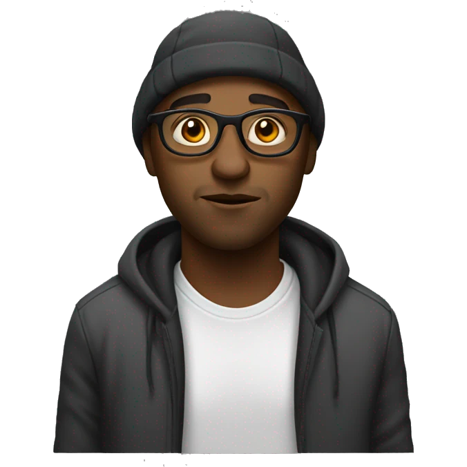 Thug wearing glasses emoji