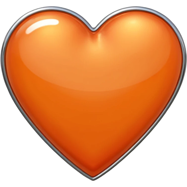 chrome orange heart emoji