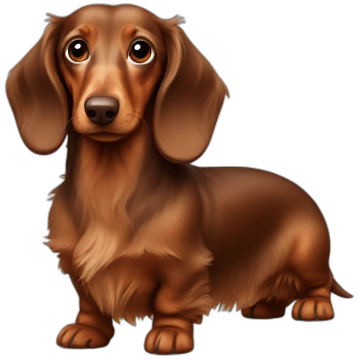 brown longhaired dachshund emoji