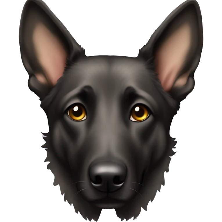 Dutch shepherd with floppy ears emoji