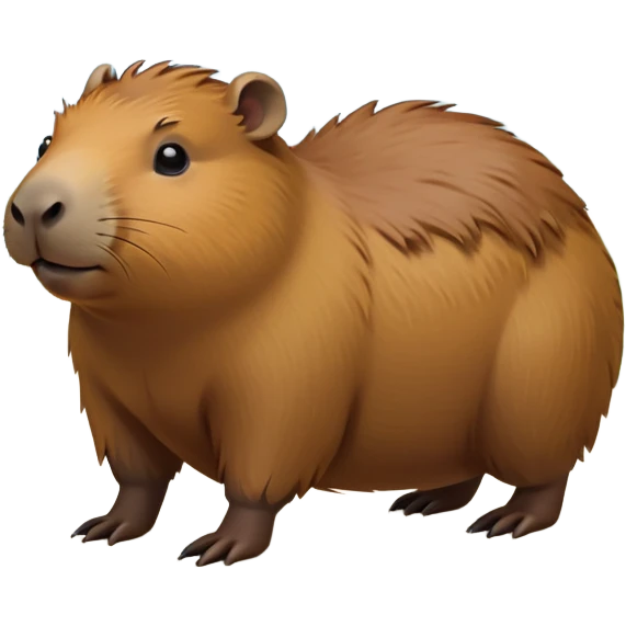cinematic-capybara-realistic-full-body-on-all-fours-emoji,-plump-and-relaxed-body-soaking-in-the-warm-sun,-short-brown-fur-slightly-ruffled,-head-tilted-dramatically,-calm-expressive-eyes-exuding-serene-wisdom,-simplified-yet-realistic staring at the camera ina. cimical way emoji