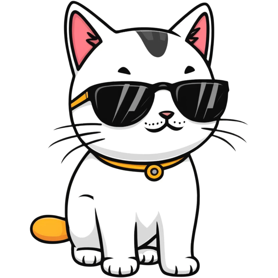 Cat with sunglasses emoji