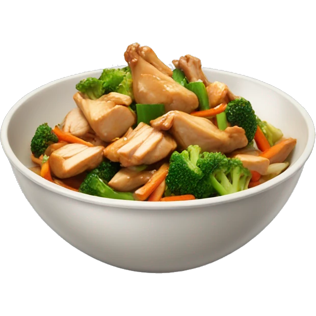 chinese chicken stir fry emoji