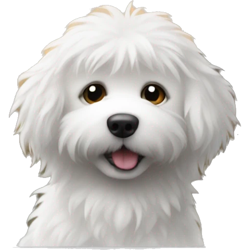 fluffy dog by the window emoji