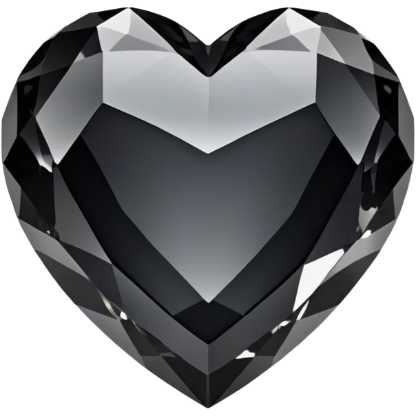 Black crystal heart emoji