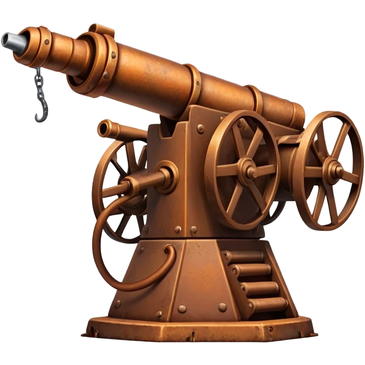 Gatling crank snake launching turret old rusty launching snakes emoji