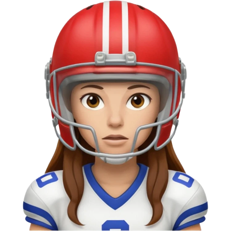 Long Haired Football Players, Female player emoji