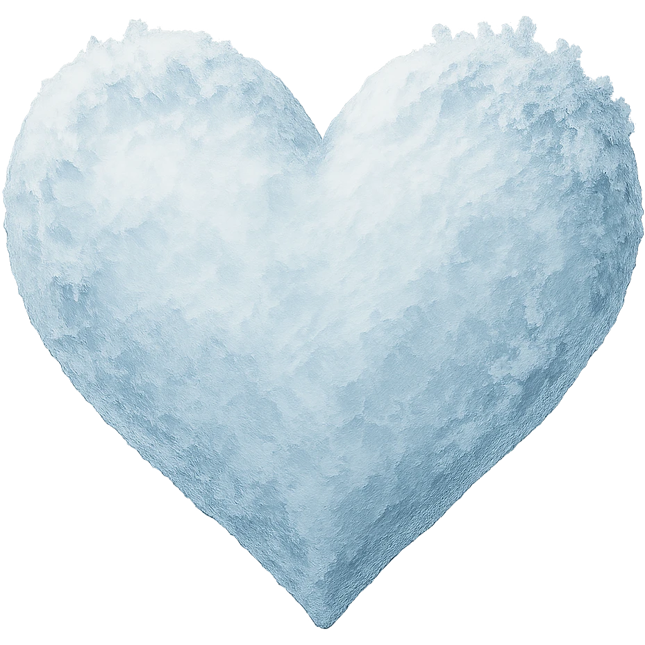 winter heart, remove background emoji
