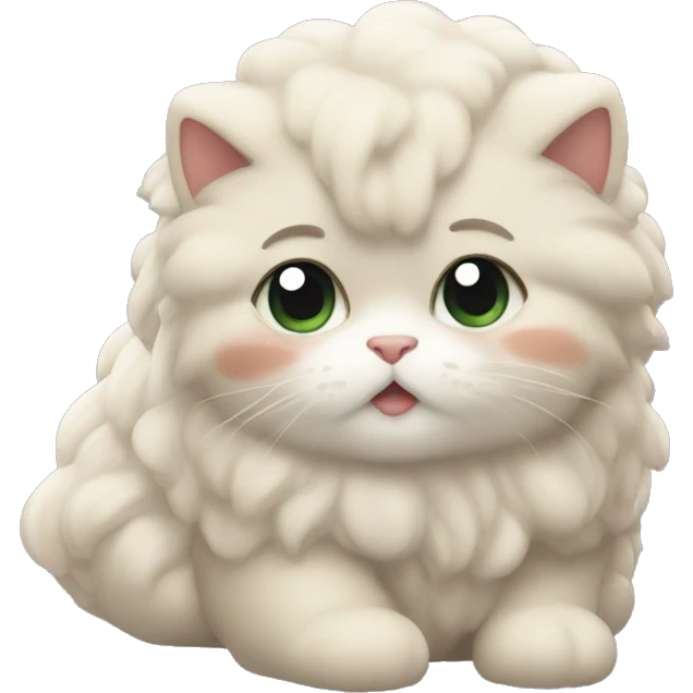 파란 핀을 꽃은 검정고양이 emoji
