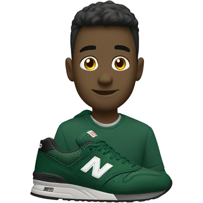 dark green 2002 new balances  emoji