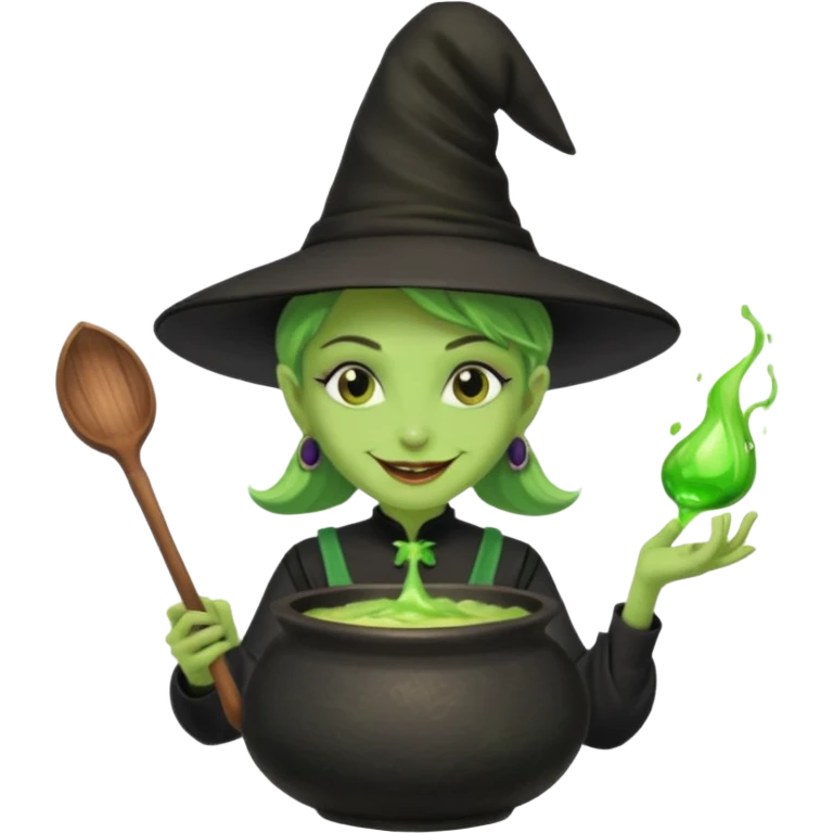 green witch cooking potion emoji