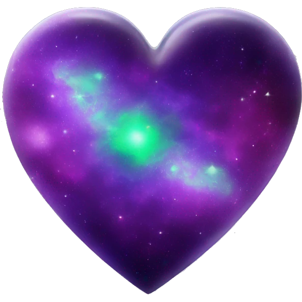 green and purple galaxy heart emoji