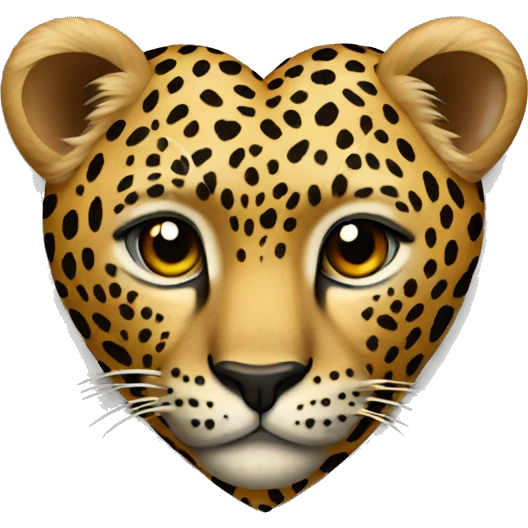 heart with leopard motif emoji
