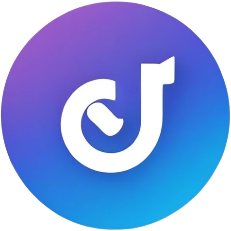 Um ícone circular azul com um leve gradiente, semelhante ao selo de verificação do Instagram. No centro, há um pequeno símbolo de check branco, com bordas suaves e ligeiramente arredondadas. O design deve ser simples, moderno e sem sombras ou texturas complexas, mantendo um estilo minimalista e digital emoji
