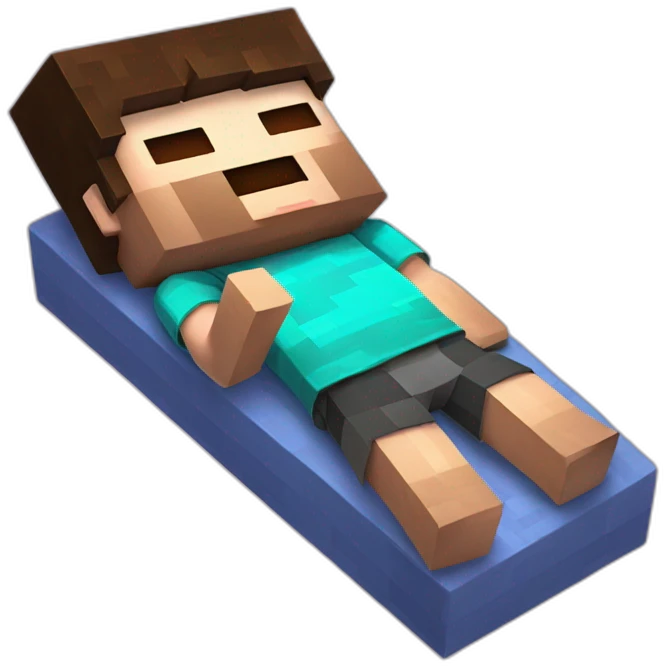 Minecraft Steve sleep emoji