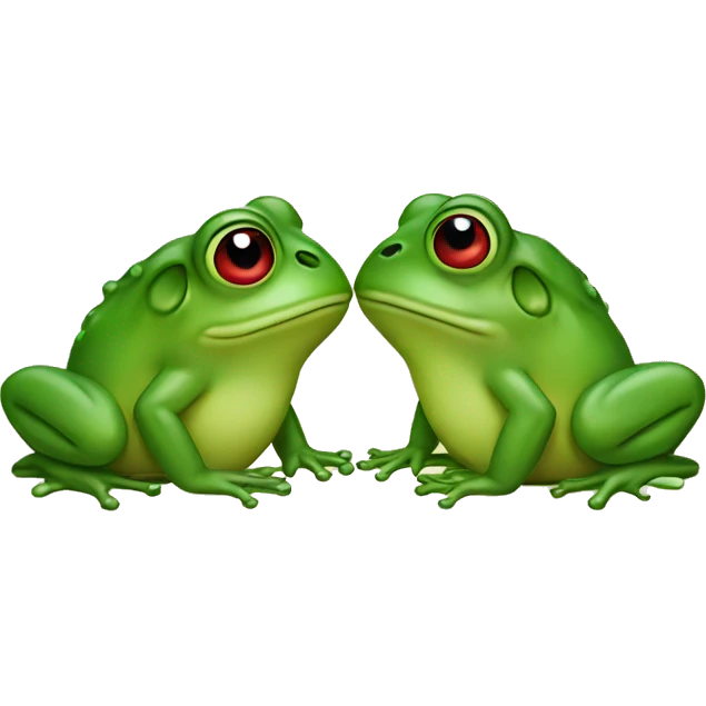 Kissing frogs emoji