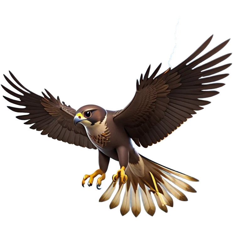 cinematic-falcon-realistic-full-body-diving-emoji,-sleek-aerodynamic-frame-plummeting-through-the-air-with-lightning-speed,-razor-sharp-talons-poised-for-the-strike,-feathered-wings-angled-for-maximum-precision,-keen-dark-eyes-locked-onto-its-prey,-patterned-grey-and-white-feathers-glinting-in-the-sun,-simplified-yet-realistic-focused-features,-highly-detailed,-glowing-with-a-sharp-intense-aura emoji