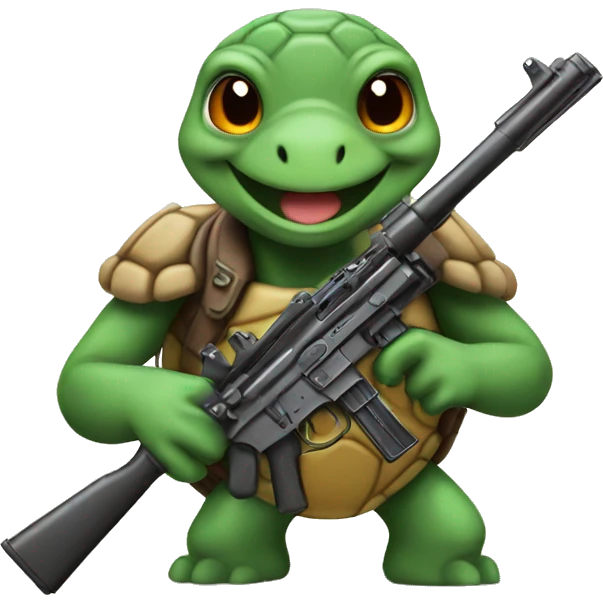 turtle with a lot of guns emoji
