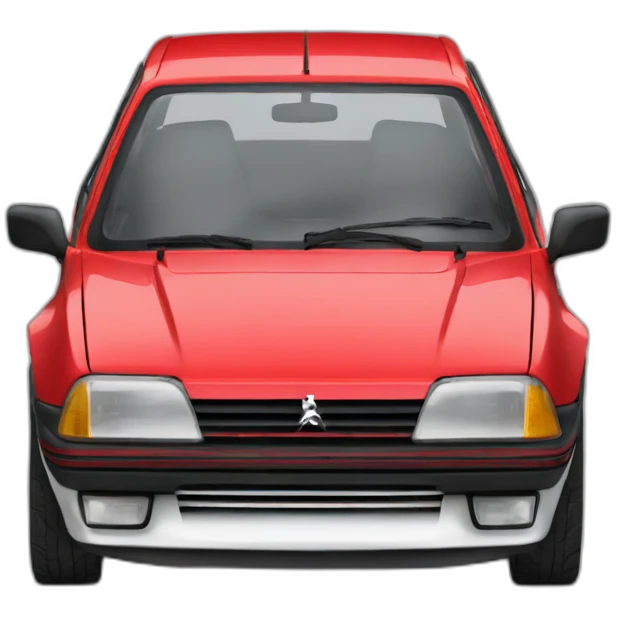 peugeot 205 red car back emoji