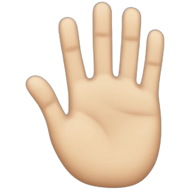 6 fingers hand emoji