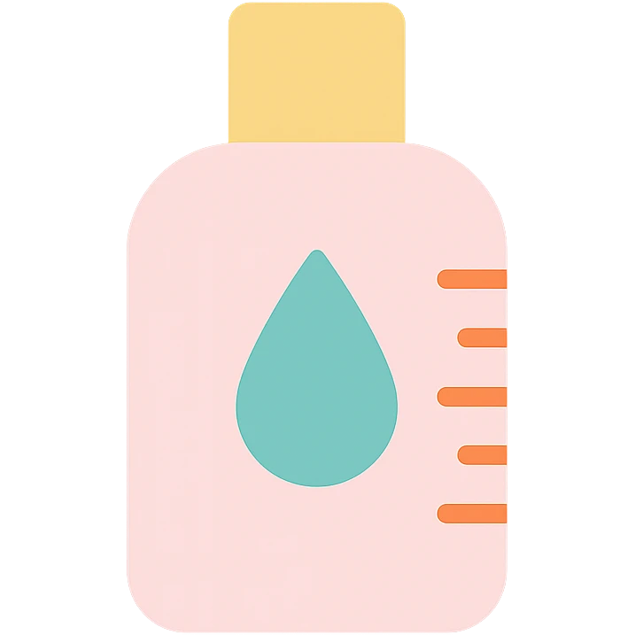 beauty product bottle with a measuring scale emoji