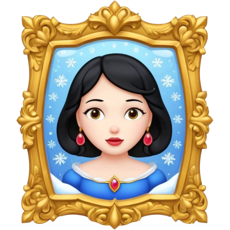 magic mirror on the wall of snow white. emoji