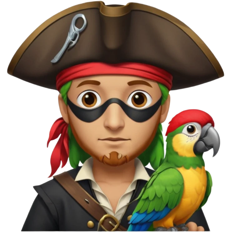 pirate and parrot emoji
