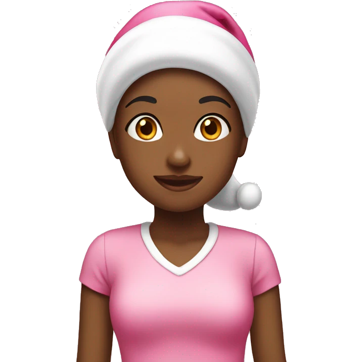 Girl Santa pink emoji