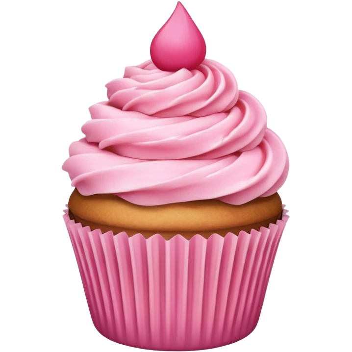 Cupcake with pink icing emoji