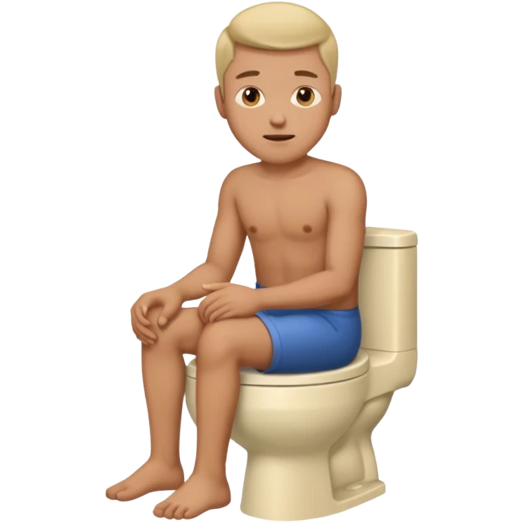 Man sitting on toilet  emoji